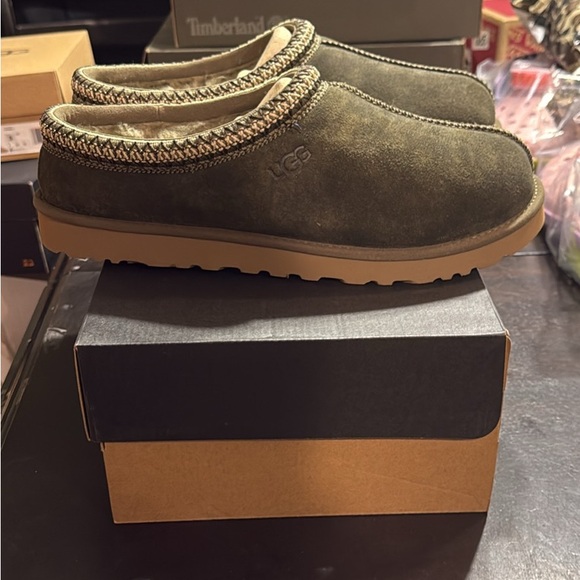 UGG Olive Suede Slippers main image 4